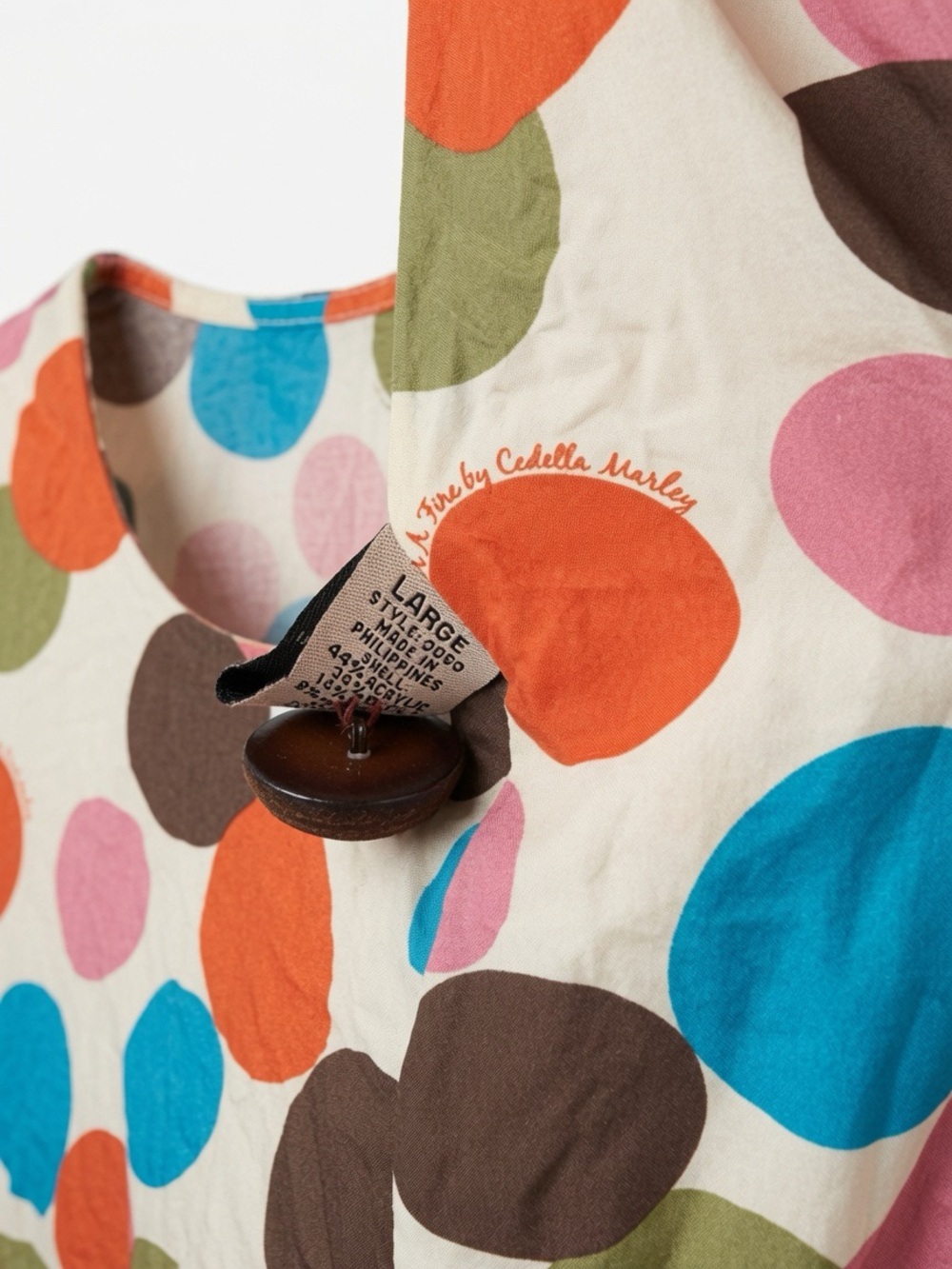 Embroidered Orange Tweed Trench Coat with Floral Detail - Picture 4 of 8